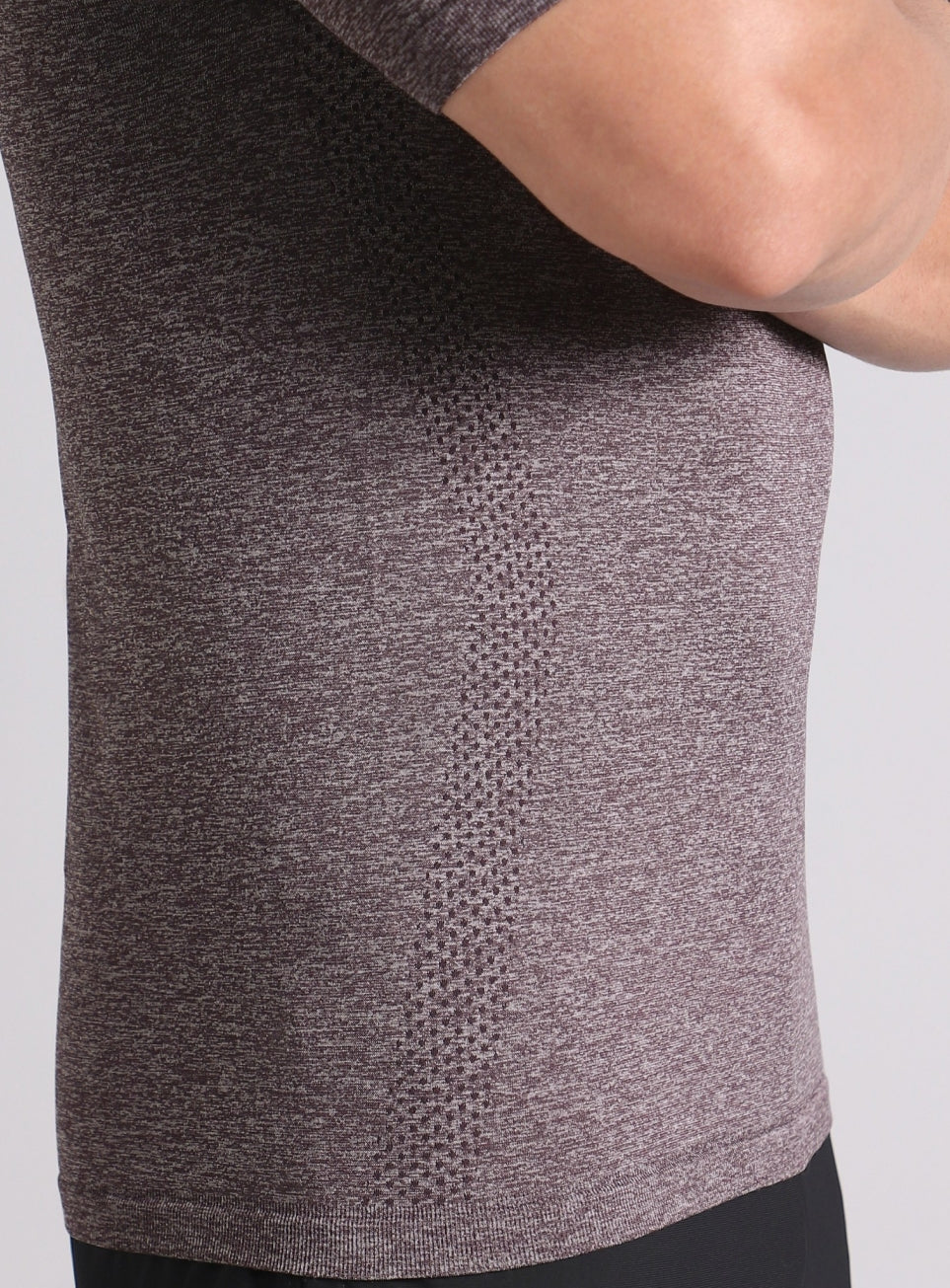 Men's Grey All format Training Slim Fit Seamless T-shirt - Image 8