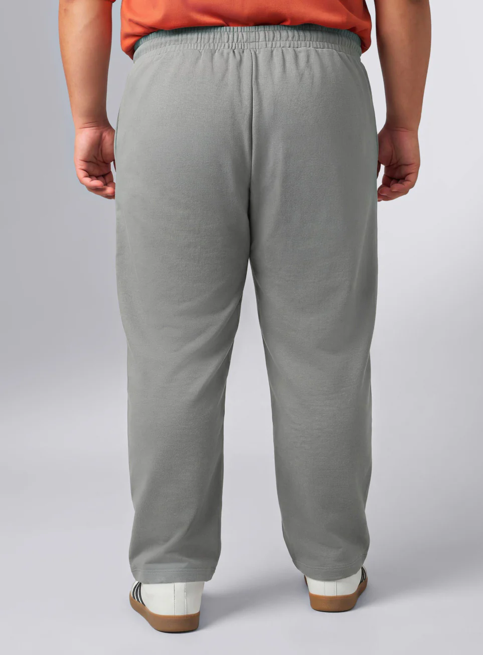 Men's Grey Beyond Play Plus Size Trackpants - Image 6