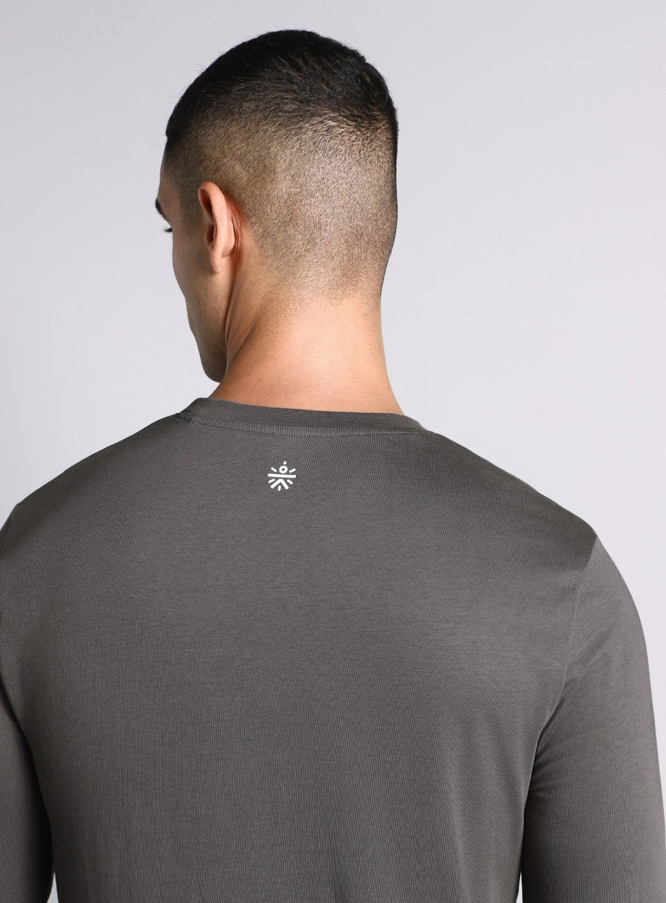 Men's Grey Courtside Print Full Sleeve T-shirt - Image 8