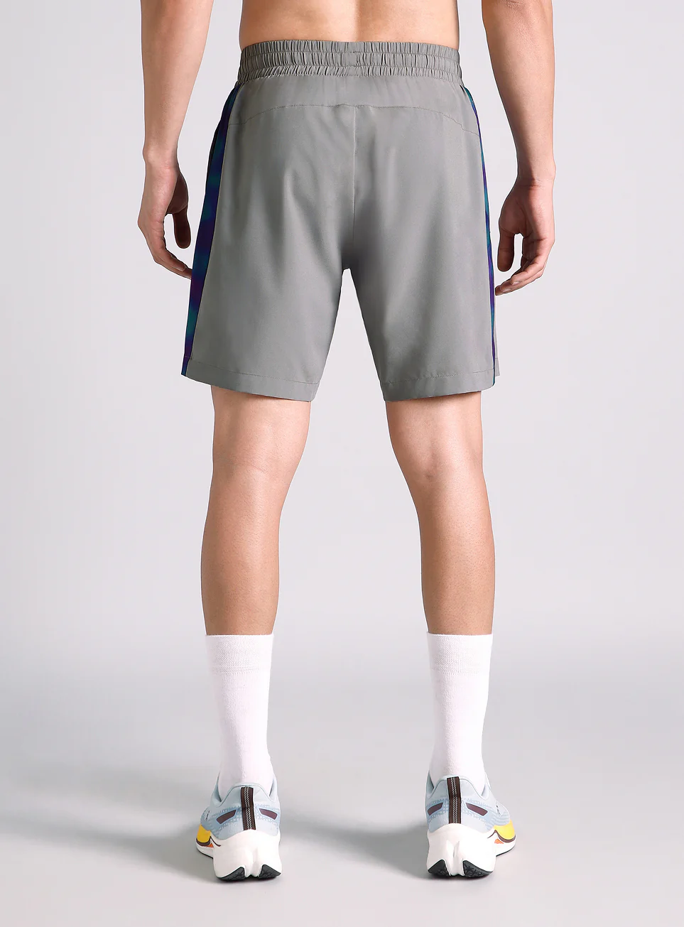 Men's Grey Halo Night Run Shorts - Image 6