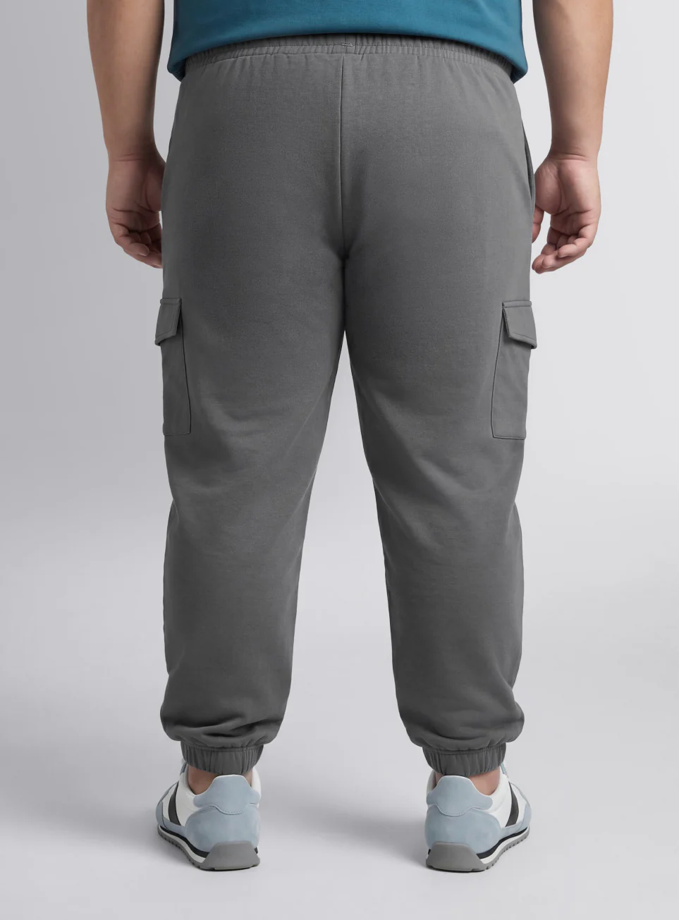 Men's Grey Move all Day Plus Size Cargo Joggers - Image 6