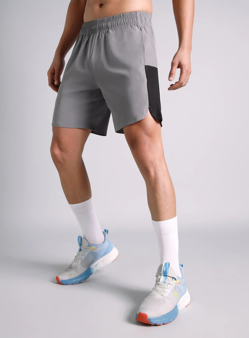 Men's Grey Pace Up Runner's Shorts