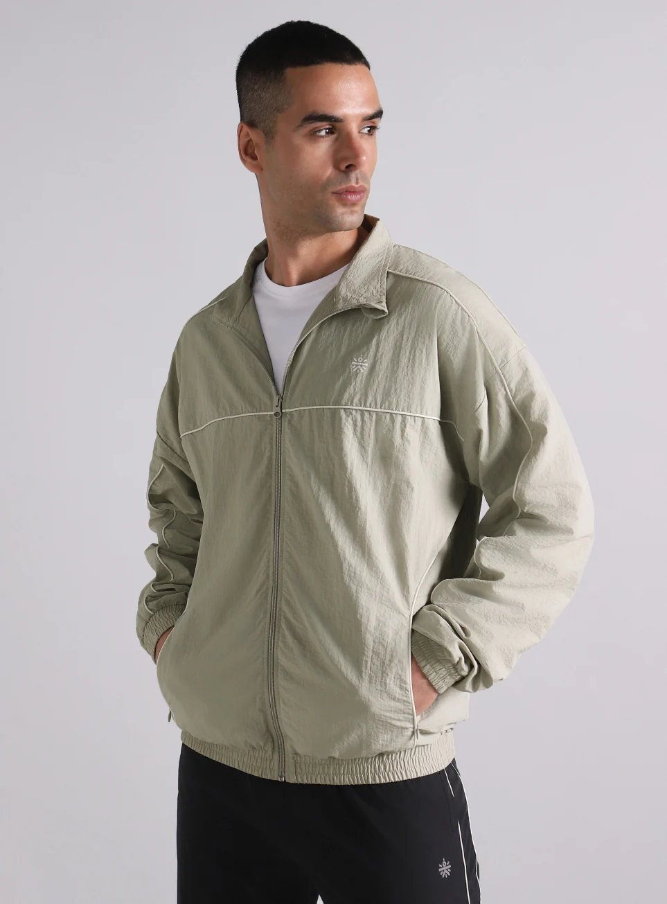 Men's Grey Power Up Layering Train Jacket