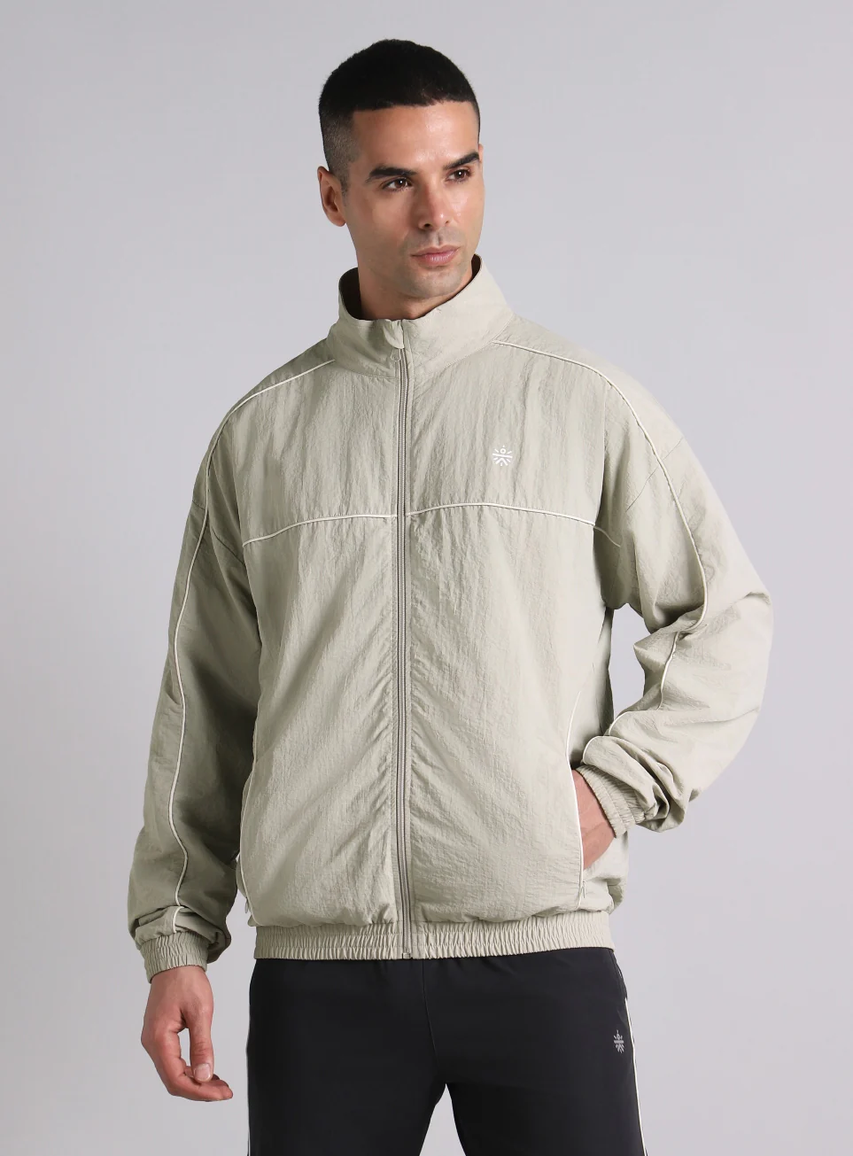 Men's Grey Power Up Layering Train Jacket - Image 4