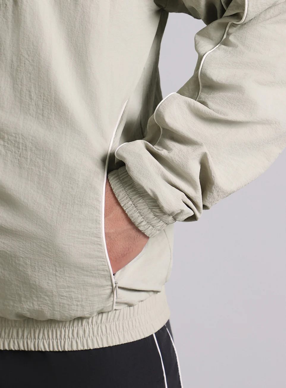 Men's Grey Power Up Layering Train Jacket - Image 9
