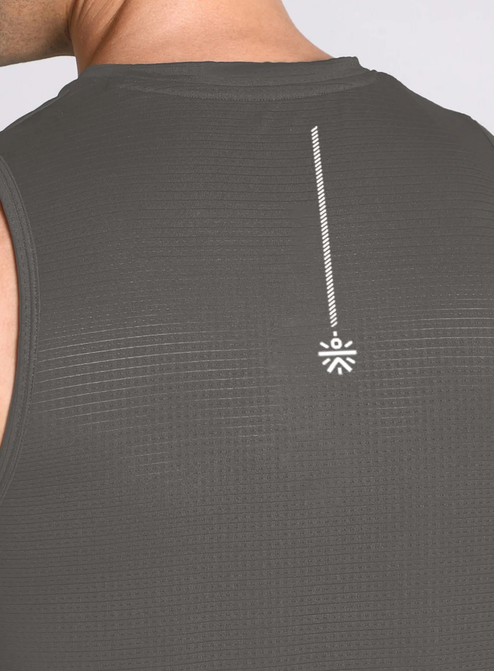 Men's Grey Training Essential Plus Size Tank - Image 7