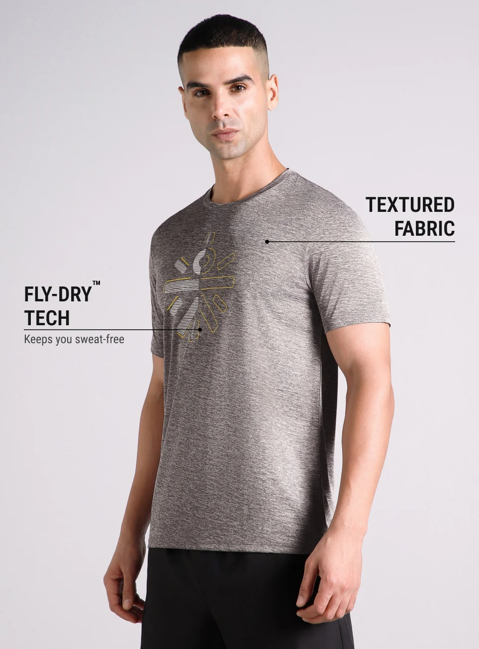 Men's Grey Training Essential T-shirt - Image 5