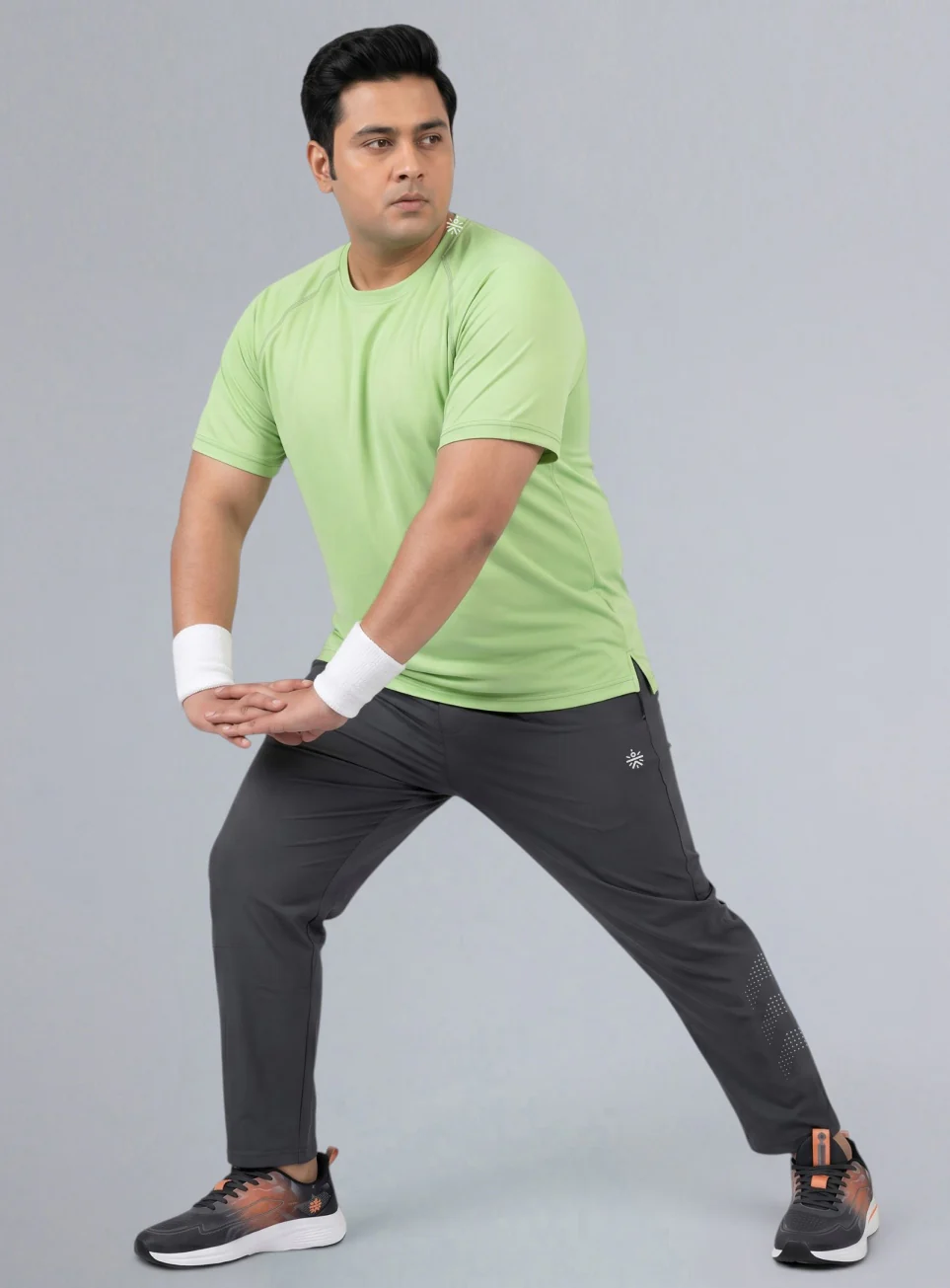 Men's Grey Ultimate Running Plus Size Trackpants - Image 2