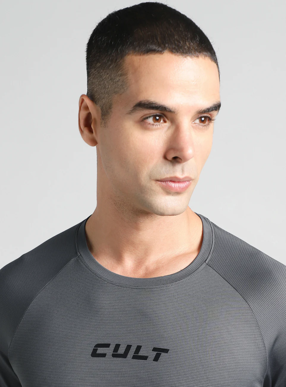 Men's Grey Ultra Man Training T-shirt - Image 7