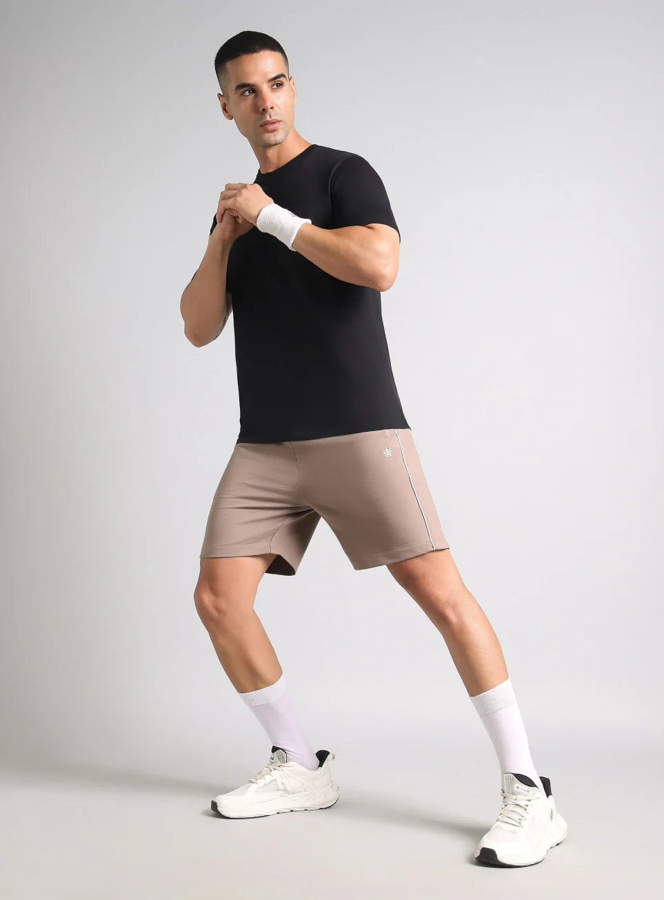 Men's Khaki Edge Line Training Shorts - Image 2