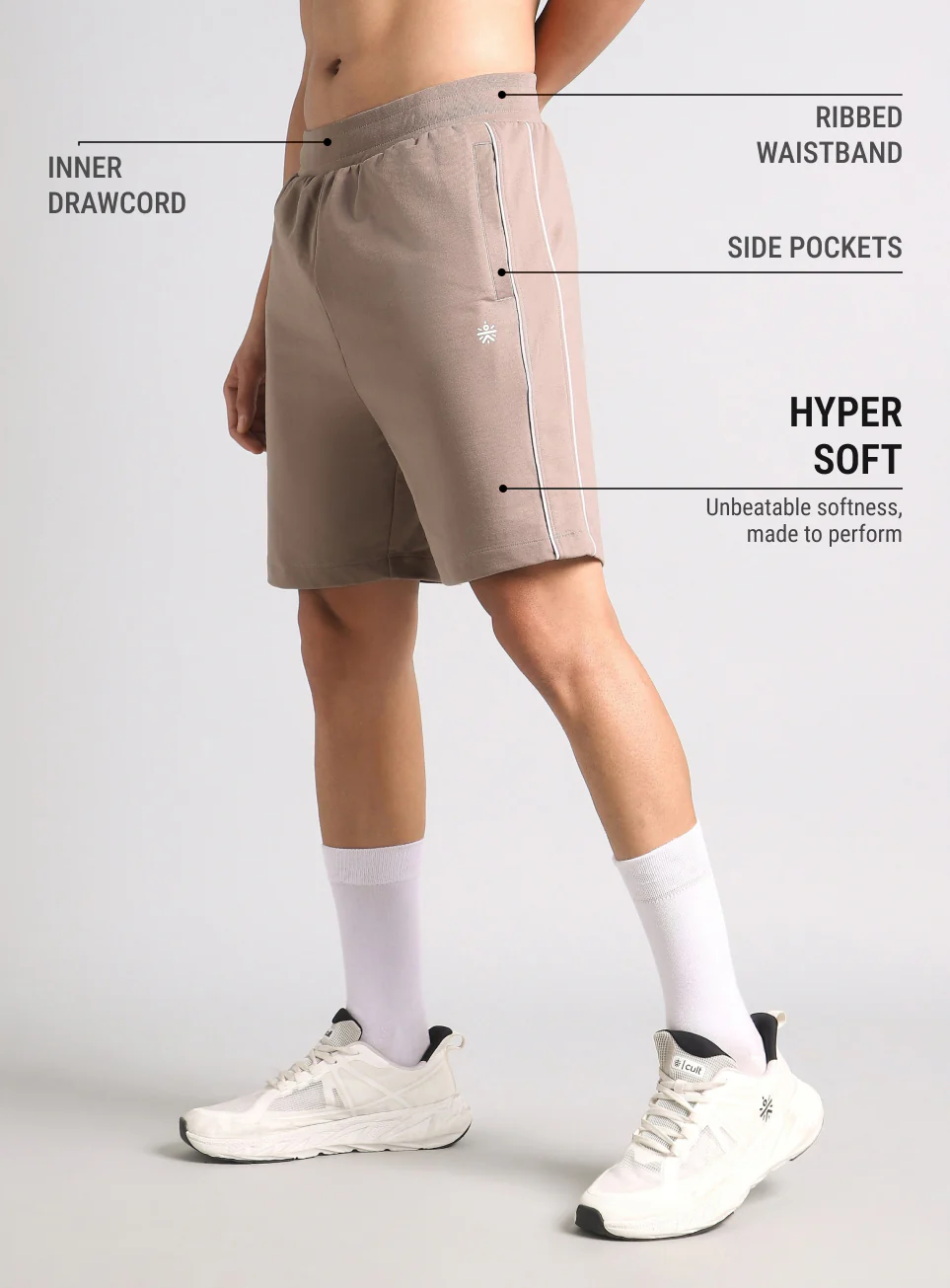 Men's Khaki Edge Line Training Shorts - Image 5
