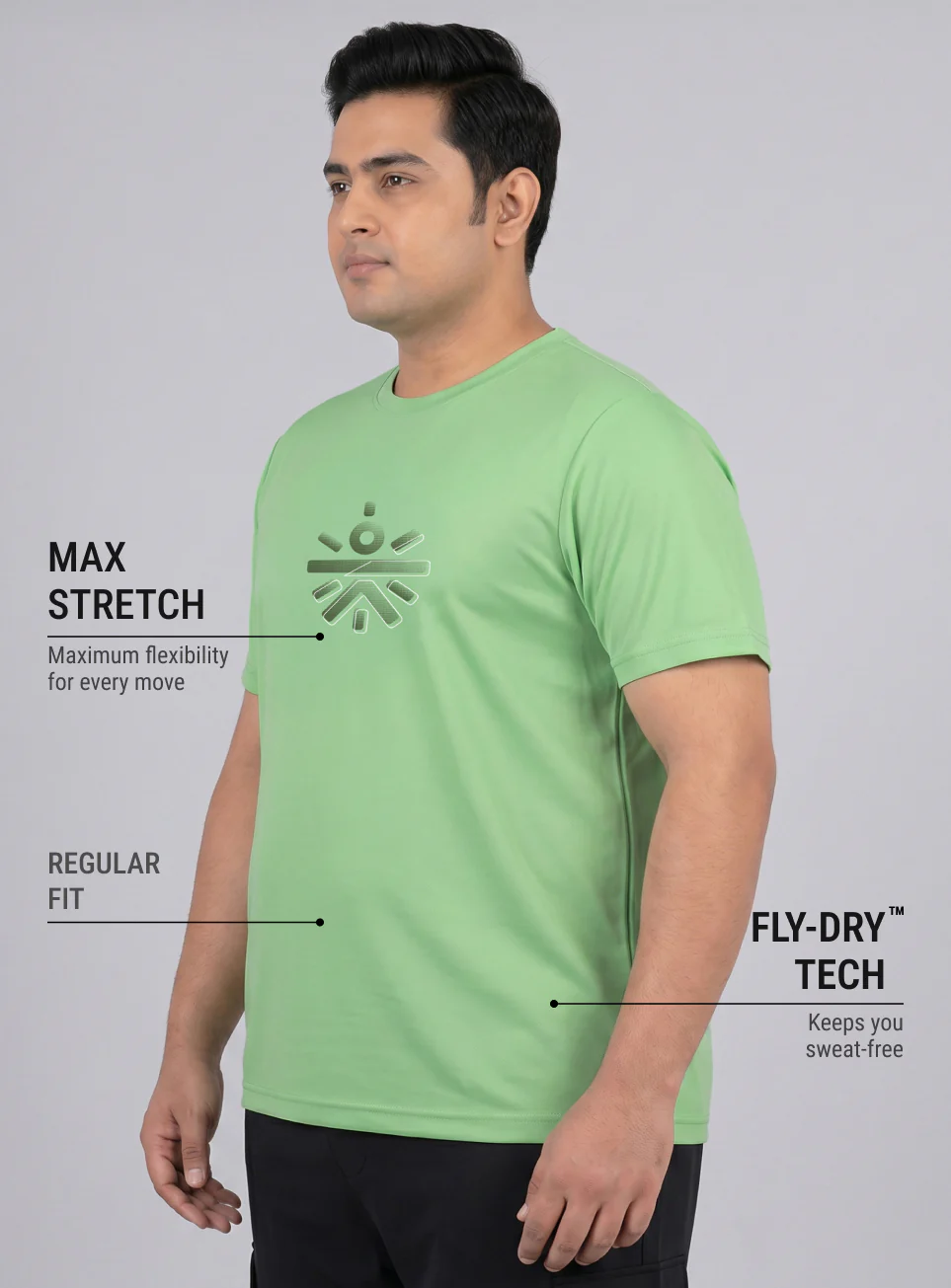 Men's Lime Cult Training Essential Plus Size T-shirt - Image 5