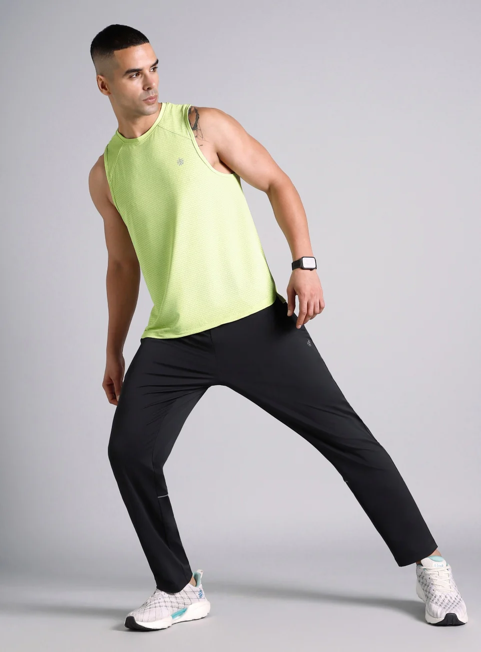 Men's Lime Everyday Runner's Tank - Image 2
