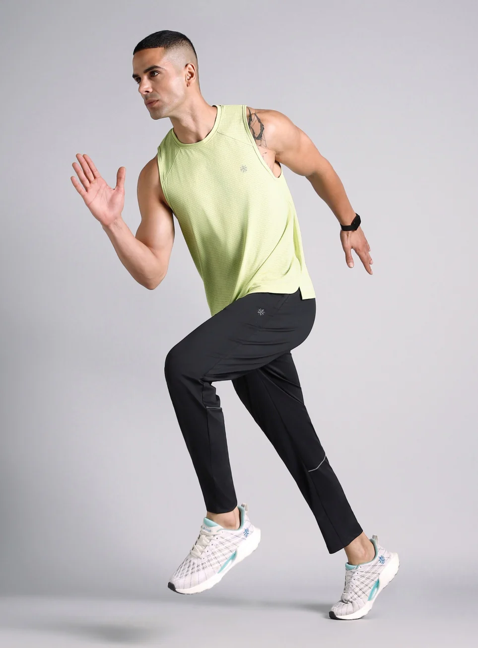 Men's Lime Everyday Runner's Tank - Image 3