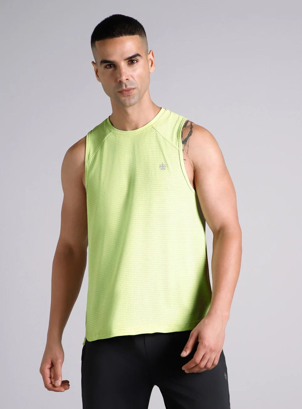 Men's Lime Everyday Runner's Tank - Image 4