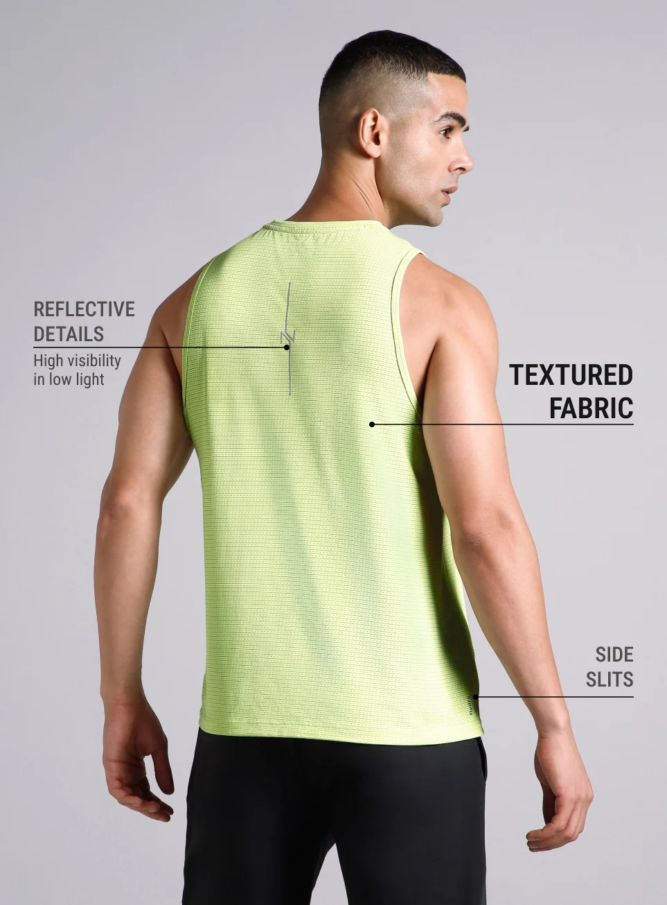 Men's Lime Everyday Runner's Tank - Image 6