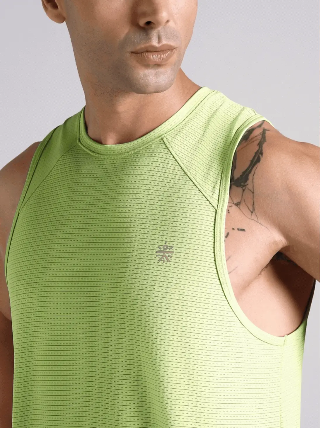 Men's Lime Everyday Runner's Tank - Image 7