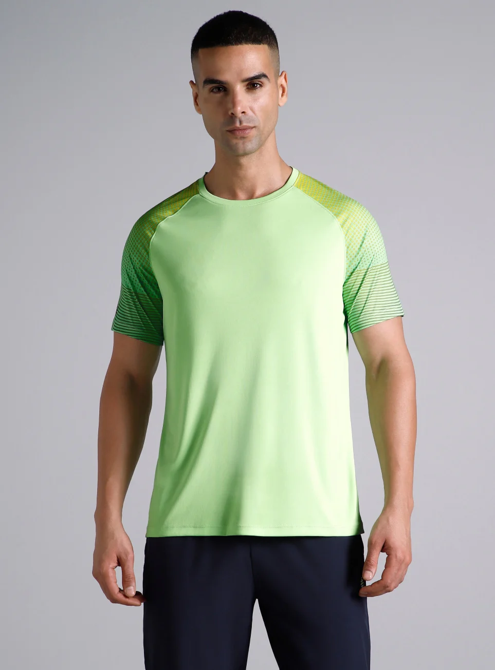 Men's Lime Pop Up Training Essential T-shirt - Image 4