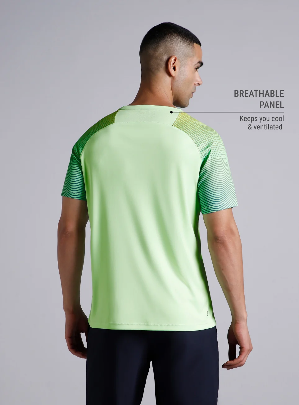 Men's Lime Pop Up Training Essential T-shirt - Image 6