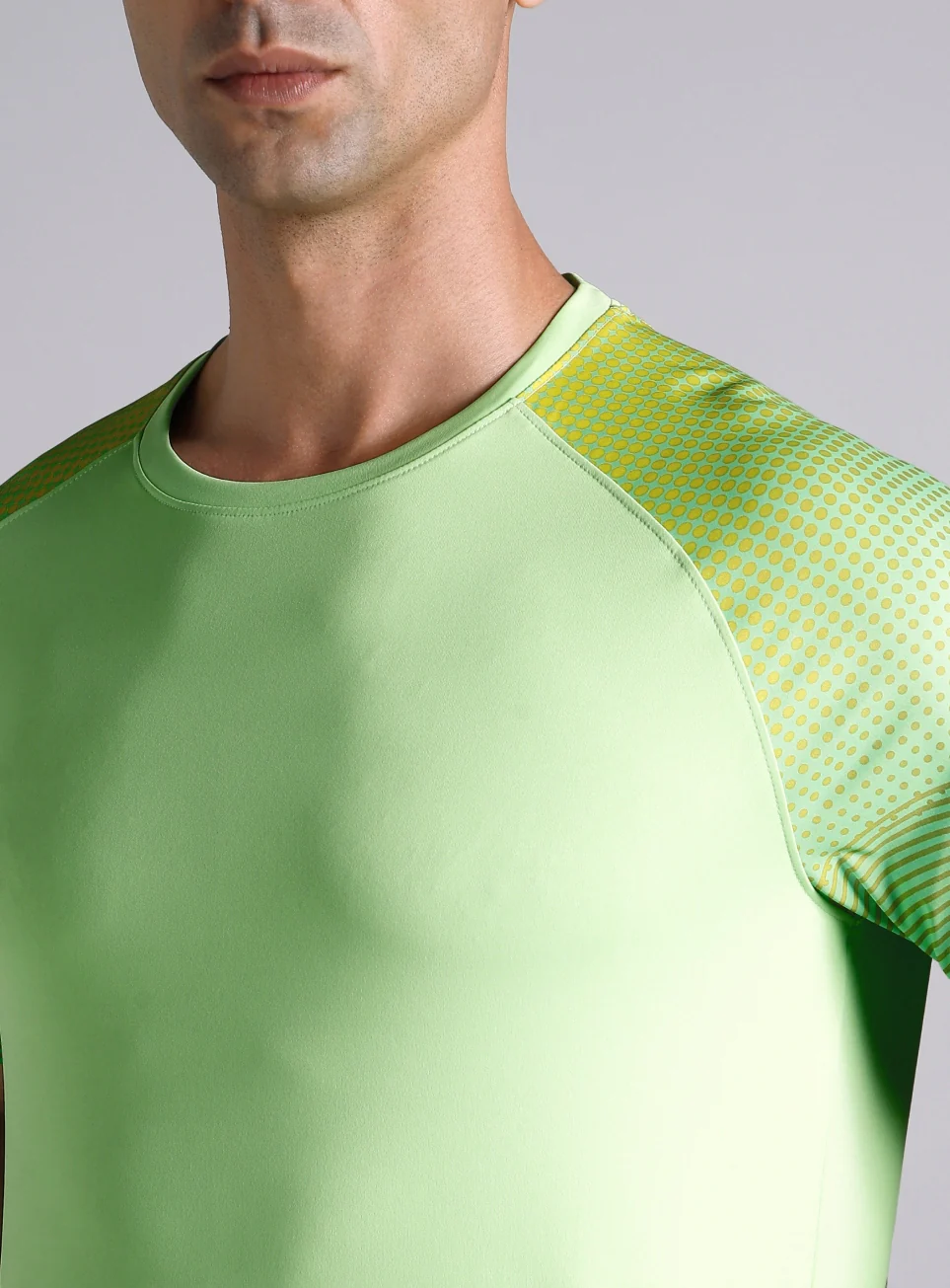 Men's Lime Pop Up Training Essential T-shirt - Image 7