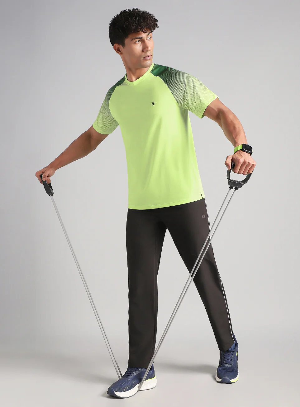 Men's Lime Power Pop Training T-Shirt - Image 2