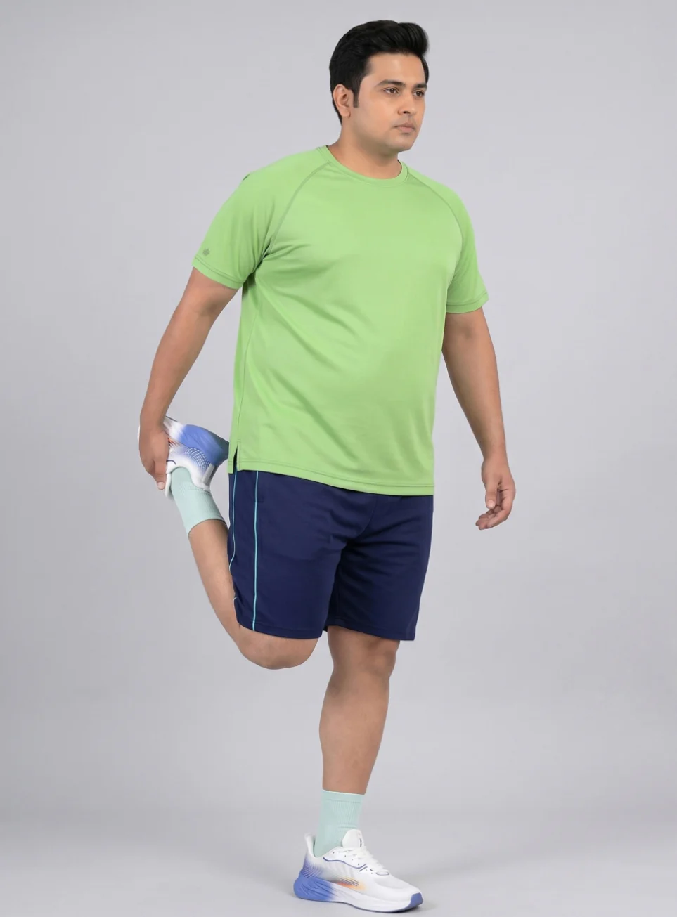 Men's Lime Ultimate Running Plus Size Regular Fit T-shirt - Image 2