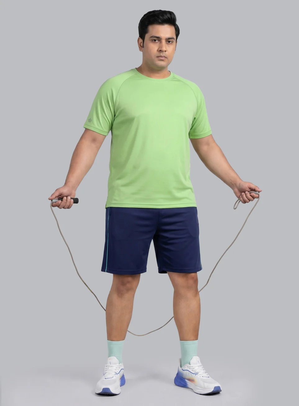 Men's Lime Ultimate Running Plus Size Regular Fit T-shirt - Image 3