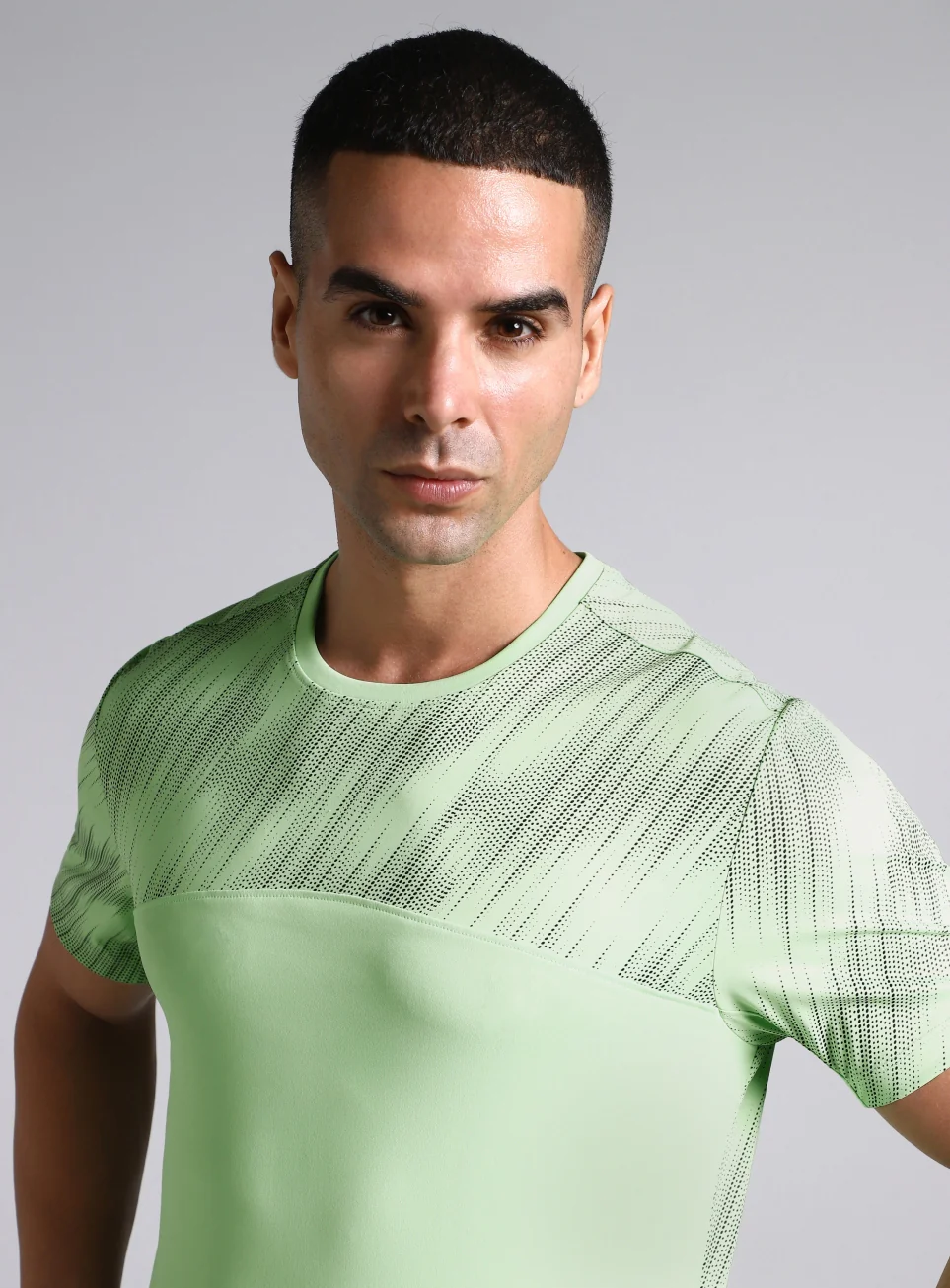Men's Lime Urban Camo Run Pacer T-shirt - Image 7