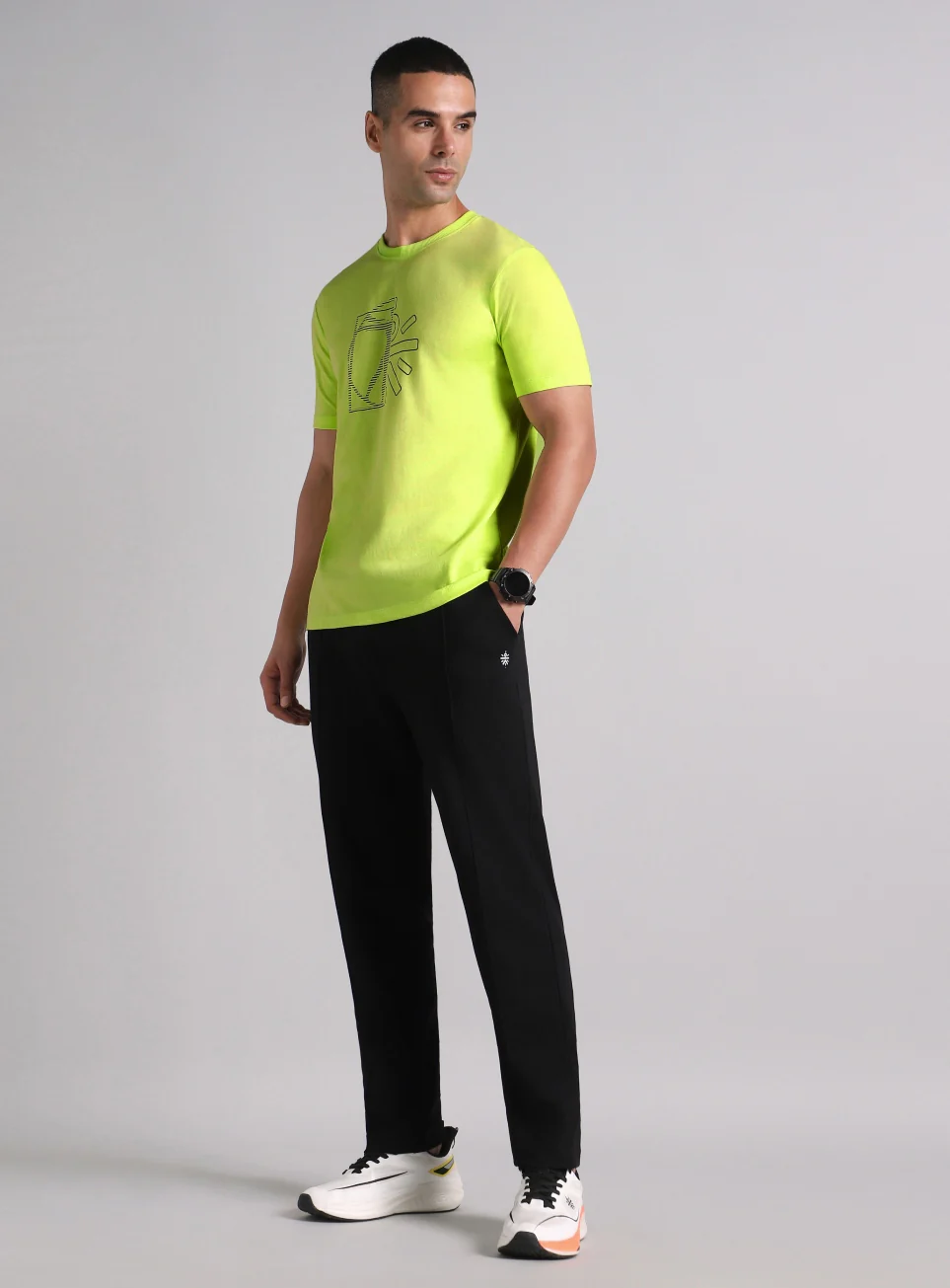 Men's Lime V-Man Cult Graphic T-shirt - Image 2