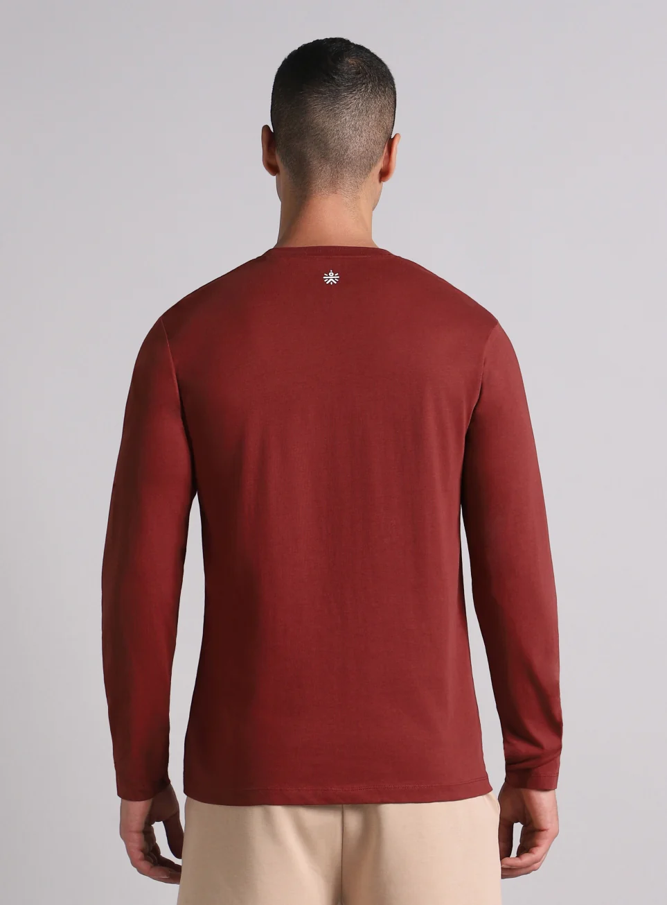 Men's Maroon Cult Graphic Full Sleeve T-shirt - Image 6