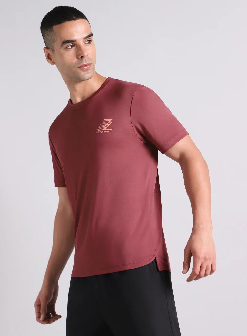 Men's Maroon Runner's Essential Trail Run T-shirt