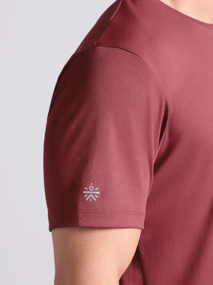 Men's Maroon Runner's Essential Trail Run T-shirt - Image 7