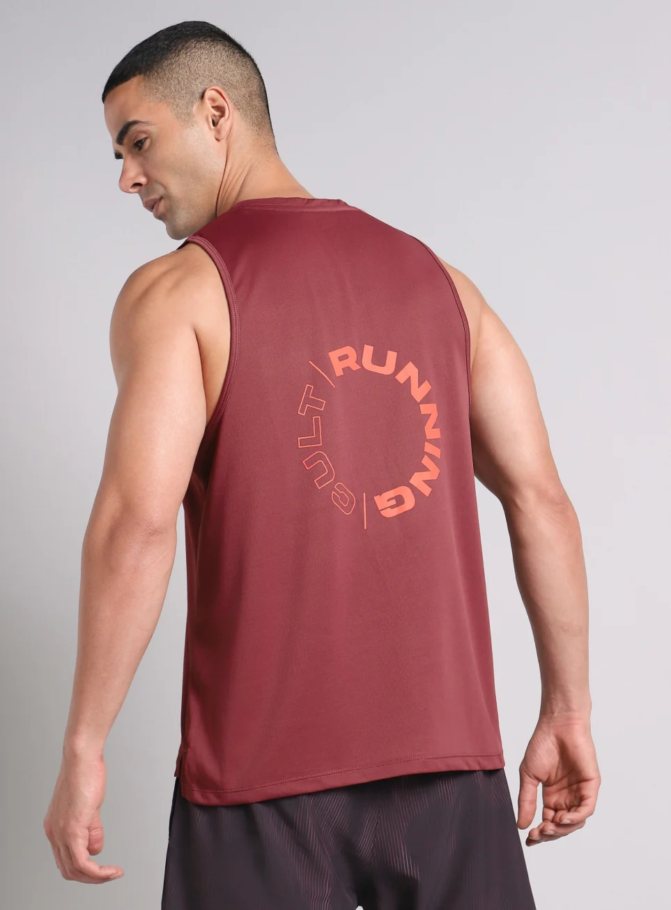 Men's Maroon Running Pro Tank
