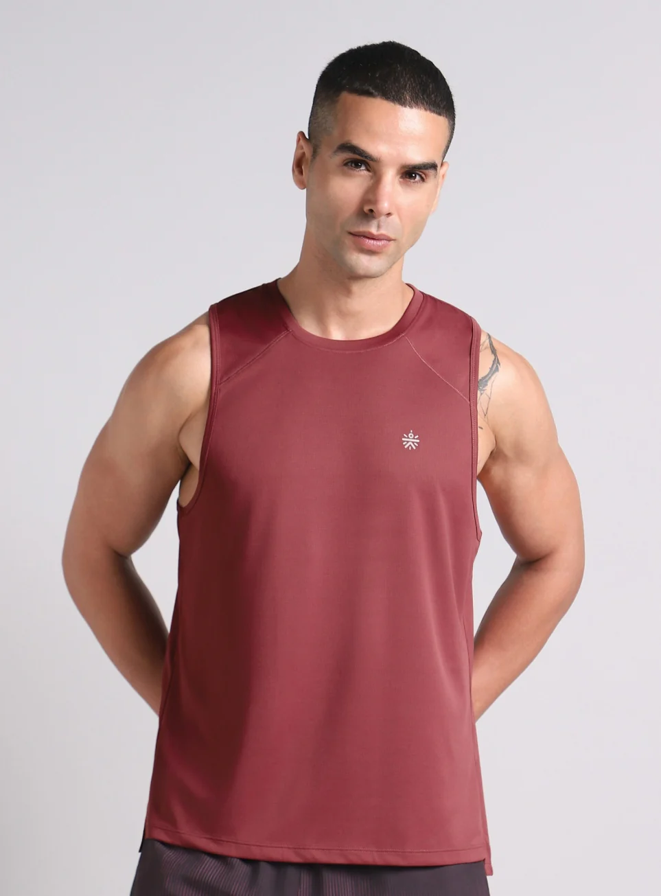 Men's Maroon Running Pro Tank - Image 4