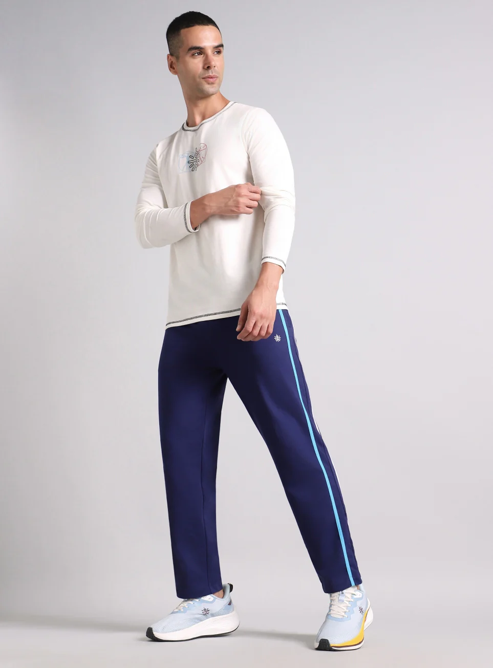 Men's Navy Contrast playday Trackpant - Image 2