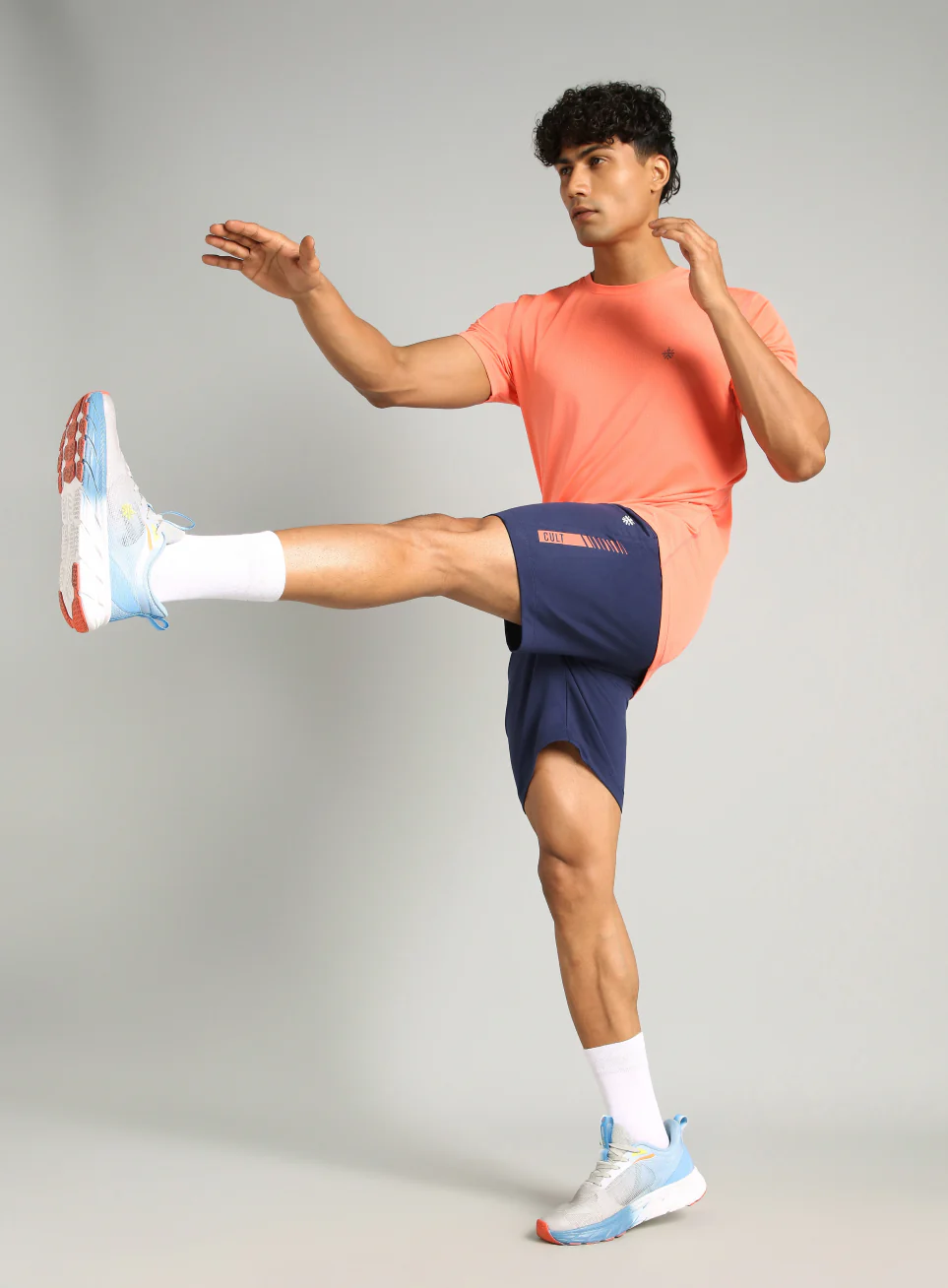 Men's Navy Cult Power-Up Training Shorts - Image 2