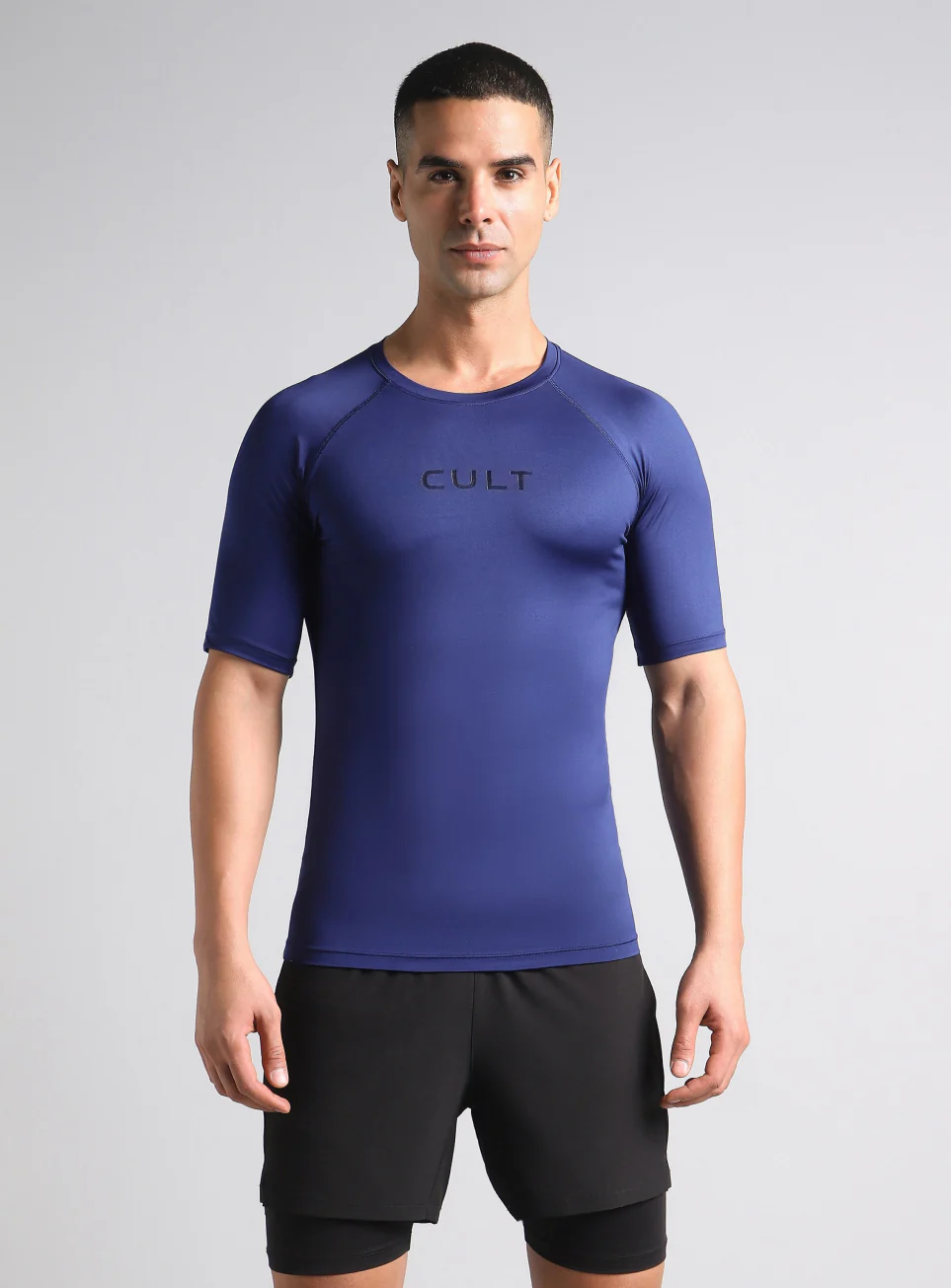 Men's Navy Power Compression T-shirt - Image 4