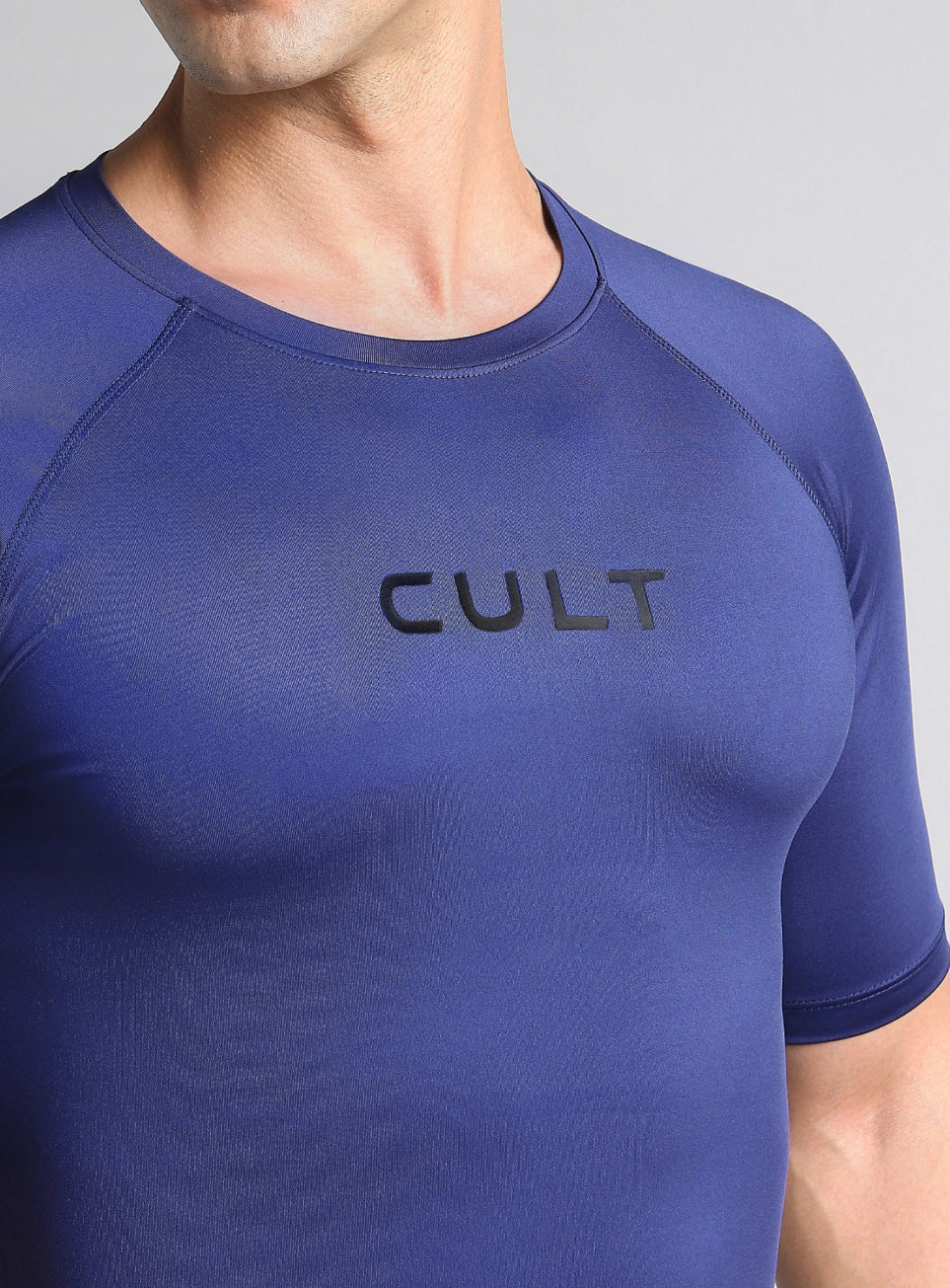 Men's Navy Power Compression T-shirt - Image 7