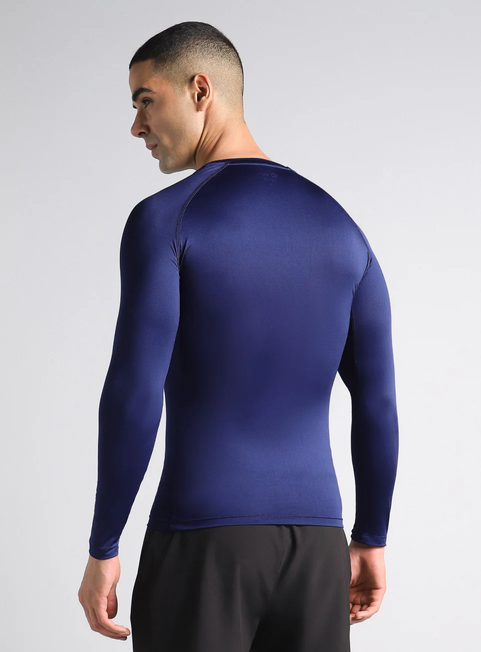 Men's Navy Power Compression Full Sleeve T-shirt - Image 6
