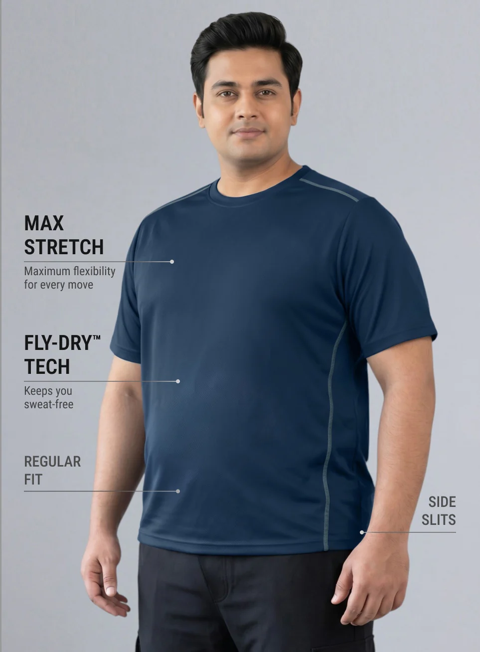 Men's Navy Training Essential Plus Size T-shirt - Image 5