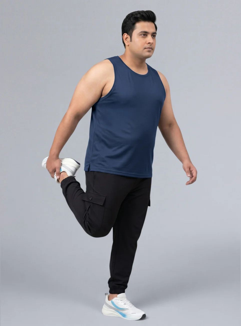Men's Navy Training Essential Plus Size Tank - Image 2