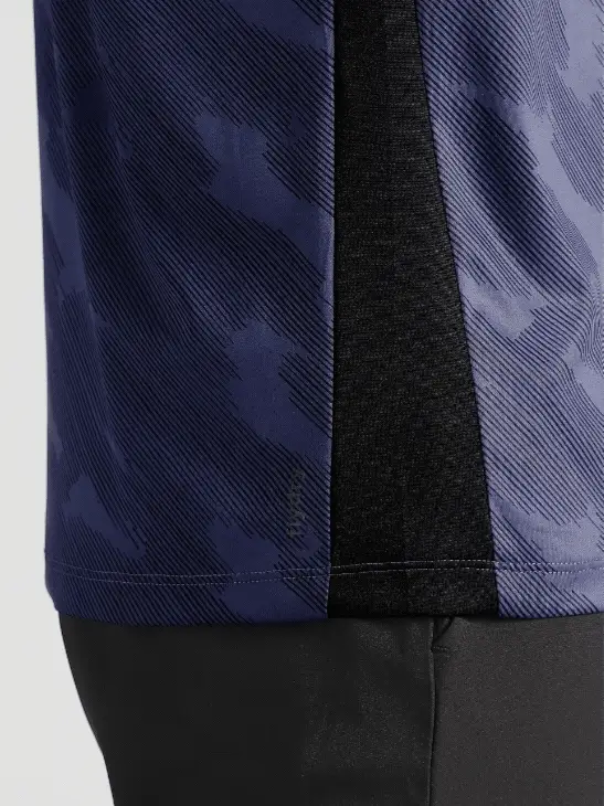 Men's Navy Urban Camo Running T-shirt - Image 8