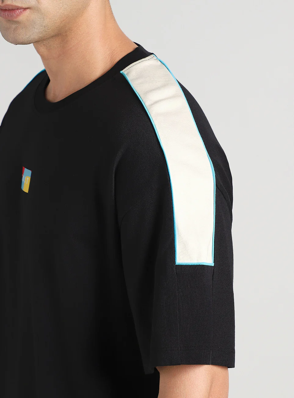 Men's Neon Black Fun and Play Sporty Oversized Fit T-shirt - Image 8