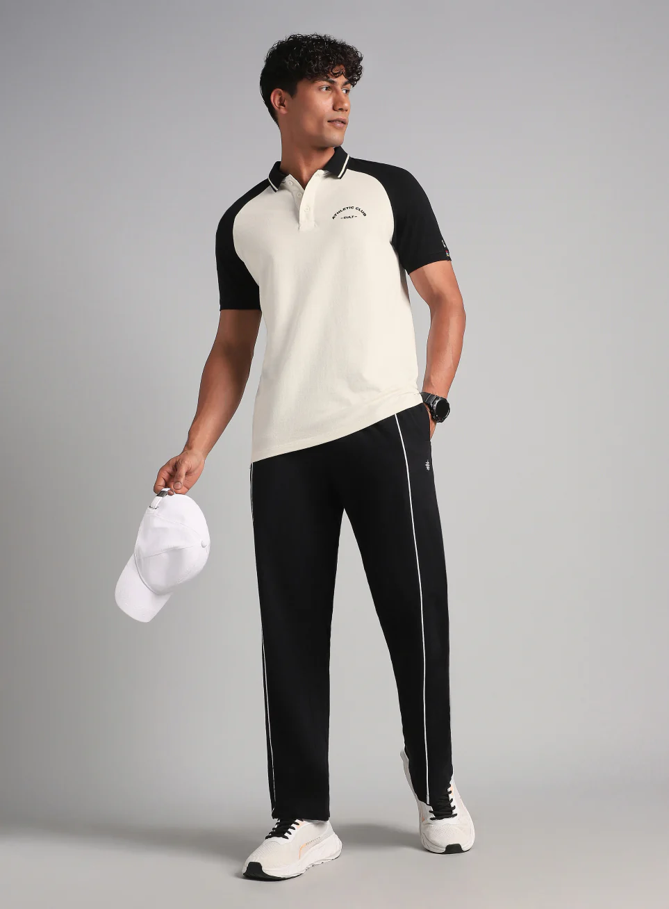 Men's Off White Athletic Club Polo T-Shirt - Image 2