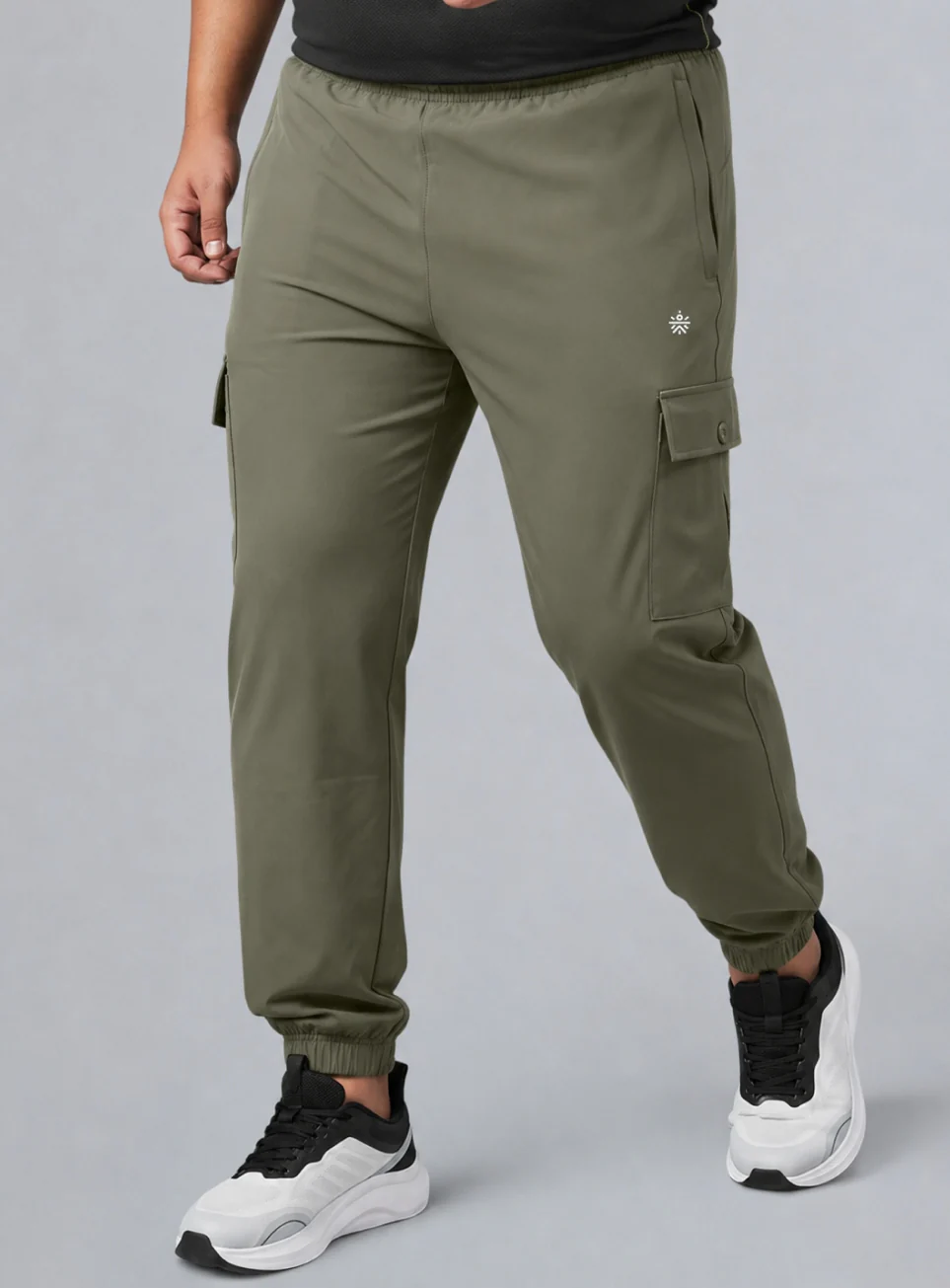Men's Olive Cargo Training Plus Size Joggers
