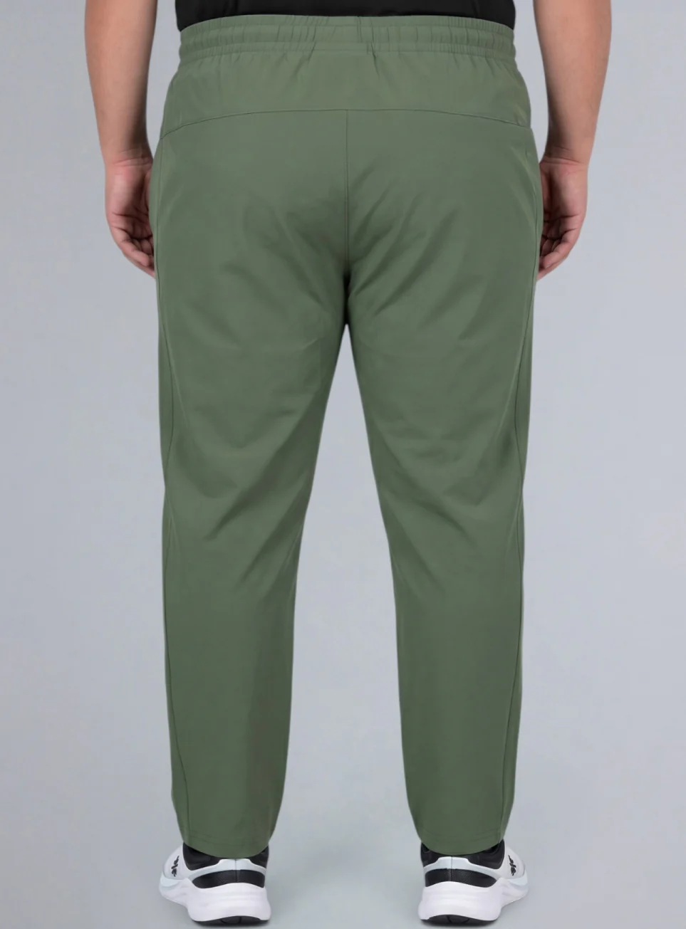 Men's Olive Runner's Essential Plus Size Trackpants - Image 6