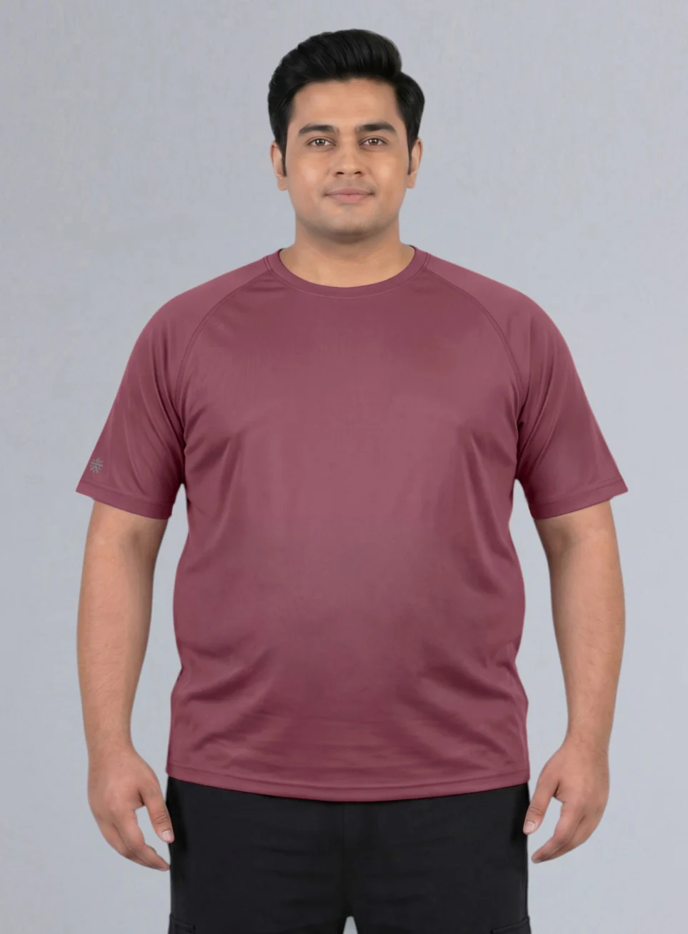 Men's Pink Ultimate Running Plus Size Regular Fit T-shirt - Image 4