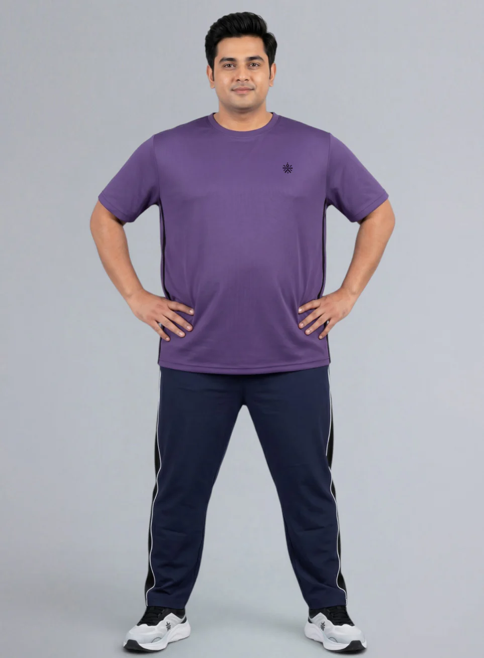 Men's Purple All Format Training Plus Size T-shirt - Image 3