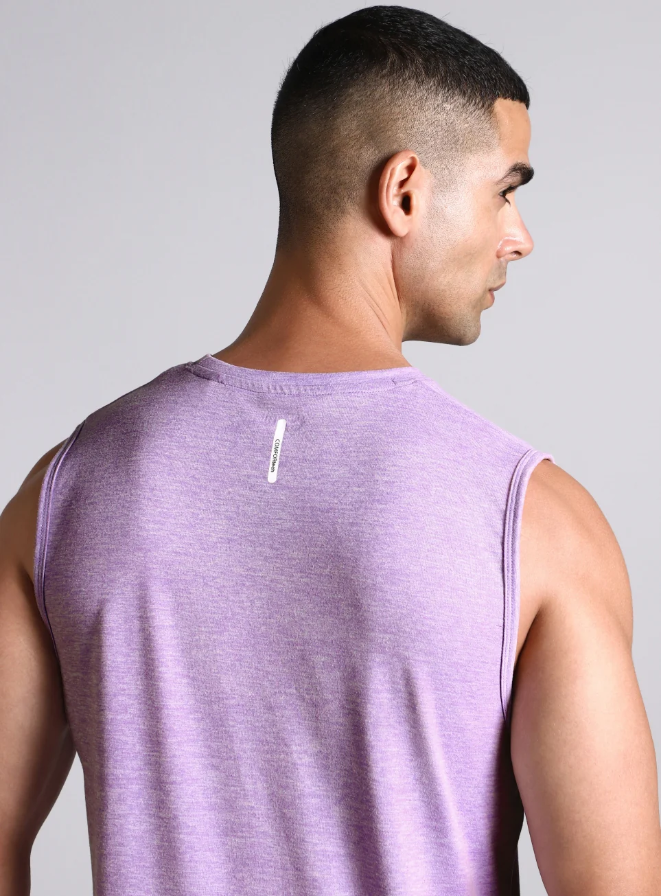 Men's Purple Training Essential COMFORtech Tank - Image 8