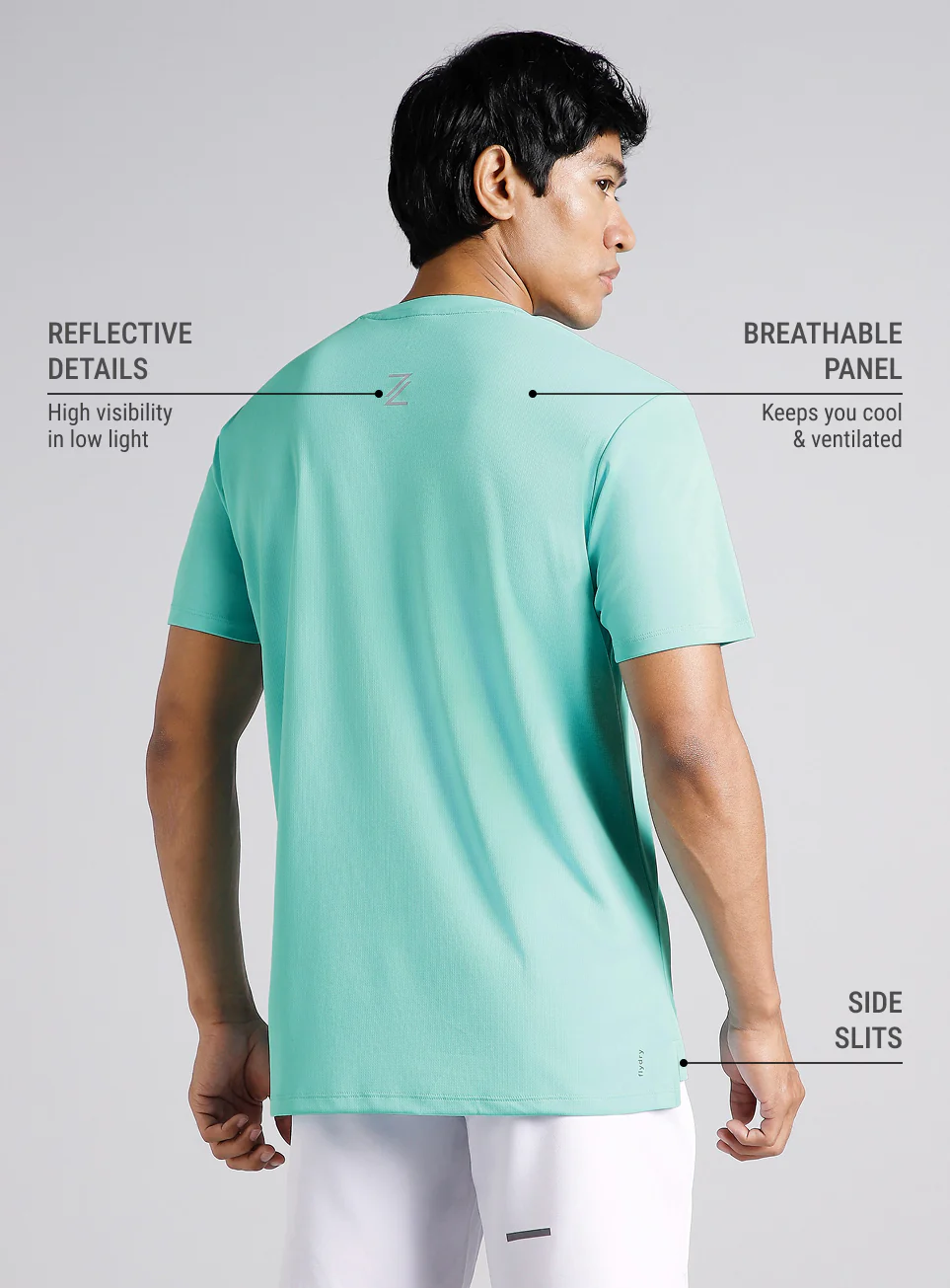 Men's Runner's Blue Essential T-shirt - Image 6